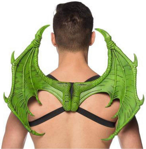 HMS Supersoft Mini Dragon Wings Adult Costume, Green, One Size