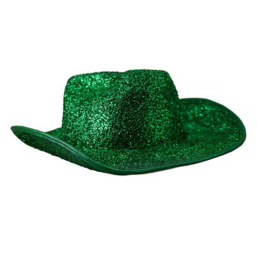 Green Glitter Grass Cowboy Party Hat Western Cowgirl Costume Festival Disco