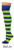 blue & lime striped  tube ADULT SOCKS costume