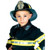 Jr. Fire Fighter Helmet Black, Costume Accessory Child One Size