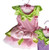 PINK SATIN FAIRY DRESS flower toddler girls halloween birthday costume 12M - 24M