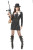 black MOB BOSS miss gangsta moll adult womens sexy halloween costume EXTRA LARGE