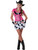 Pink Cowgirl Bling Costume Teen Large