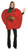 RED APPLE worm dentist teacher food womens mens adult costume halloween mascot