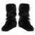 Kids Black Furry Boot Covers Costume Accessory