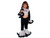 Silver & Black Diva Costume Small