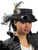 Womens Deluxe Steampunk Hat Goggles Veil Feathers