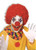 red Color Team Spirit Clown WIG adult womens mens Halloween costume accessory