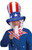 Uncle Sam Inflatable Hat Fourth of July America adult costume accessory