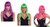 Neon Long Club Candy adult womens Halloween costume WIG accessory