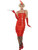 1920's Red Flapper Fringe Dress Adult Womens Halloween