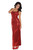 Sexy Red Sequin Dress Long Womens Costume Small