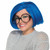 Inside Out Sadness Blue Bobbi Wig Adult Womens Halloween Costume Accessory