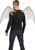 Black Skele-bone Wings Bat Goth Dark Angel Halloween Cosplay Accessory