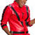 Mens Michael Jackson Thriller Red/Black Pleather Jacket