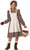 Frontier Settler Girl Historical Brown Dress with Apron Little House Prairie Halloween Costume Fun