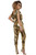 Womens 70's Glitter N Glamour Gold Disco Costume