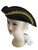 Tricorn colonial revolutionary hat white wig adult black gold accessory