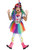 Fun World Girls Crazy Color Clown Fancy dress costume