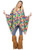 Fun World FW90421 Adult Tie Dye Hippie Poncho - Size 4-14