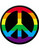 Peace Sign Iron On Applique Costume Hippie Patch Accessory