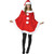 Mrs Santa Claus Womens Adult Christmas Holiday Plush Costume Poncho - Size 4-14