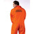 PRISONER JUMPSUIT jail convict criminal orange mens halloween costume XL