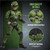 Halo Master Chief Infinate Muscle Boys Costume, Green & Black, Large (10-12)
