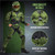 Halo Master Chief Infinate Muscle Boys Costume, Green & Black, Medium (7-8)