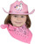 Jr. Cowboy Hat Pink Sparkle Unicorn with Bandanna