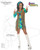 Underwraps Women's 1960s Retro Hippie Costume Set, Blue, XL