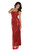 Sexy Red Sequin Dress Long Womens Costume Medium
