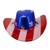 USA Flag Sequins Cowboy Hat Patriotic Western Cowgirl 4th July Party Festival