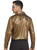 Fun World Men's Disco Shirt Adult Costume, Gold, STD Up to 44R