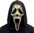 Fun World Ghost Face Adult Reaper Mask, One Size Fits Most, Tan/Black