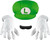 Disguise Nintendo Super Mario Brothers Luigi Child Accessory Kit, One Size Child