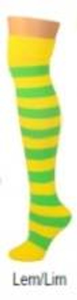 Lemon & lime striped  tube ADULT SOCKS costume