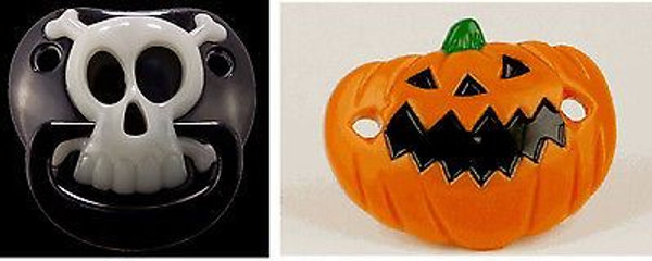 PUMPKIN & PIRATE PACIFIER baby boys girls halloween costume infant pacifiers set