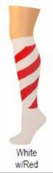 white red candy cane ADULT SOCKS costume christmas