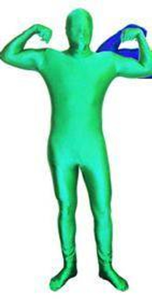 green SPANDEX ZENTAI BODYSUIT adult mens halloween costume L/XL