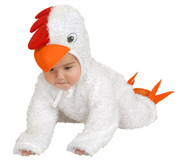 white BABY CHICK chicken infant halloween costume 6M