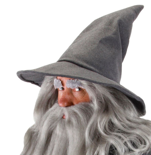 GANDALF HAT grey Hobbit fantasy Lord Rings adult mens halloween costume wizard