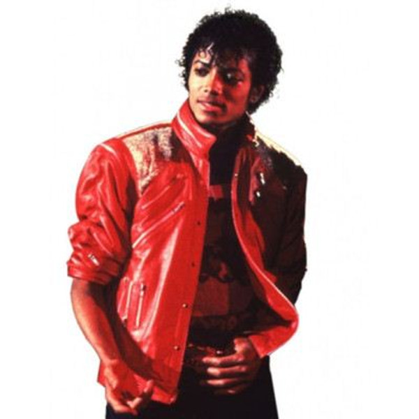 BEAT IT JACKET Michael Jackson 80s red faux leather mens halloween costume LARGE