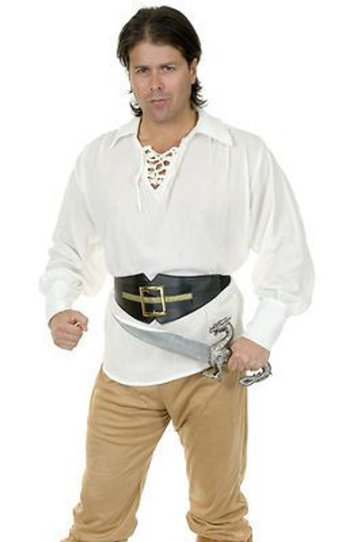 PIRATE SHIRT gauze buccaneer renaissance adult unisex halloween costume XL