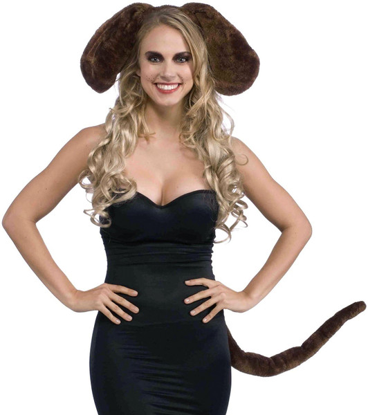 Big Brown Dog Ears and Tail Costume Kit