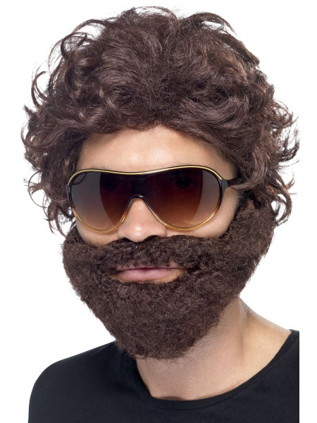 Stag Do Kit Brown with Wig Beard and Sunglasses