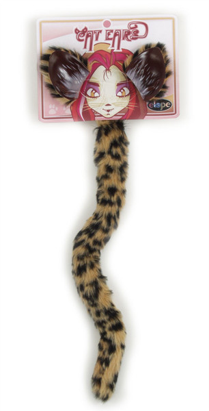 CHEETAH EARS TAIL print cat kitty anime cheetohs adult womens halloween costume