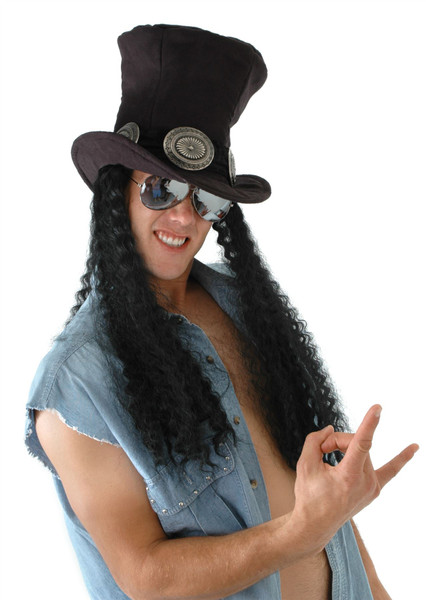 SLASH GUITARIST HAT dreads dred locks rock star hair wig mens halloween costume