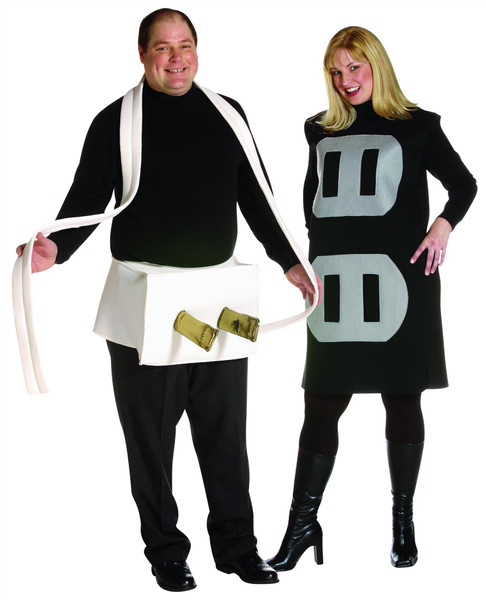 PLUG AND SOCKET couples plus size mens womens funny halloween costume set