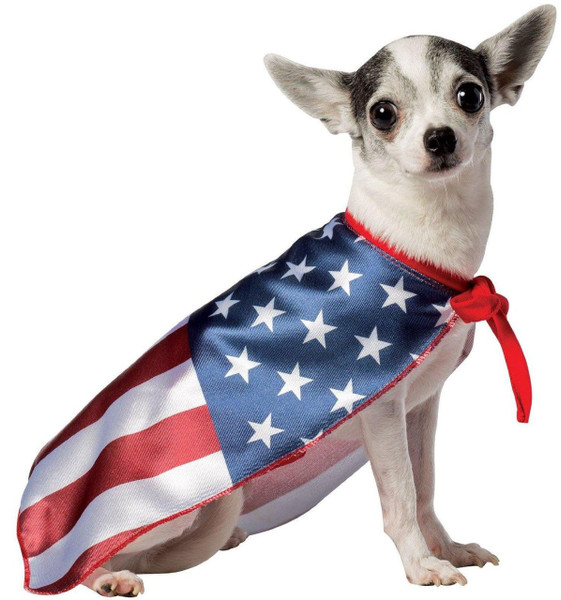 USA Dog Flag Cape